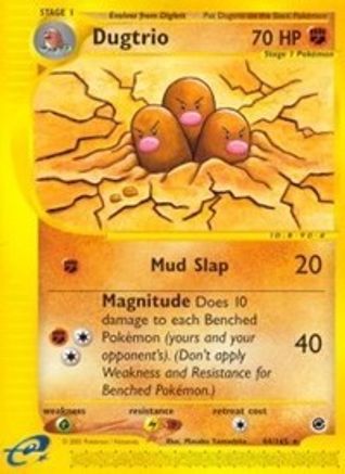 Image of Dugtrio (44) 044  - Reverse Holofoil Expedition - Rare