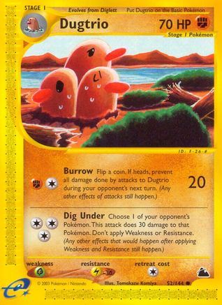 Image of Dugtrio 052  - Reverse Holofoil Skyridge - Common