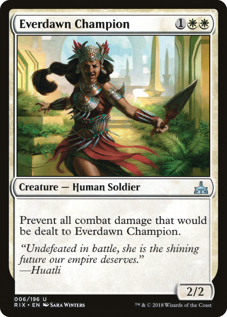 Image of Everdawn Champion (RIX-006) - Rivals of Ixalan Foil