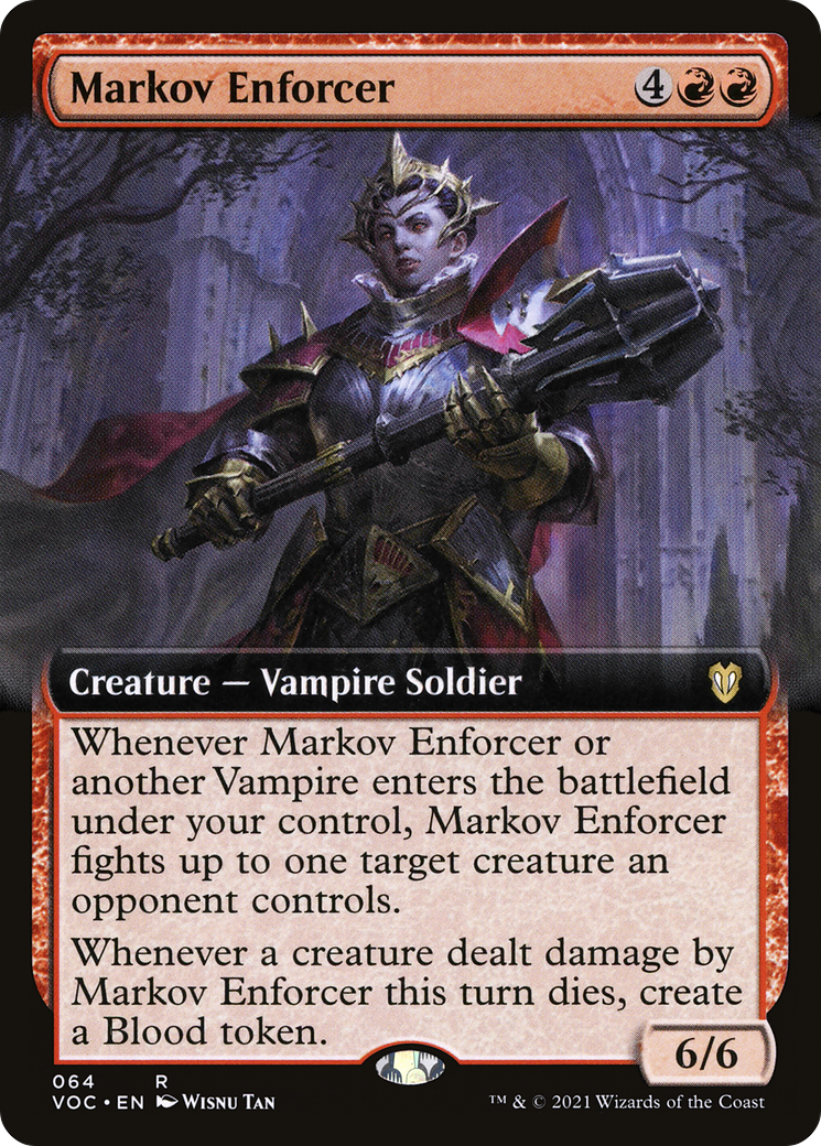 Image of Markov Enforcer (Extended Art) (VOC-064) - Crimson Vow Commander: (Extended Art)