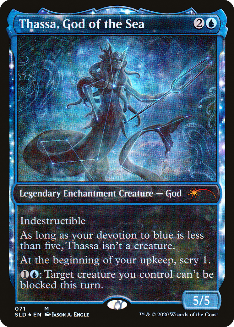 Image of Thassa, God of the Sea (SLD-071) - Secret Lair Drop: (enchantment, Showcase) Foil