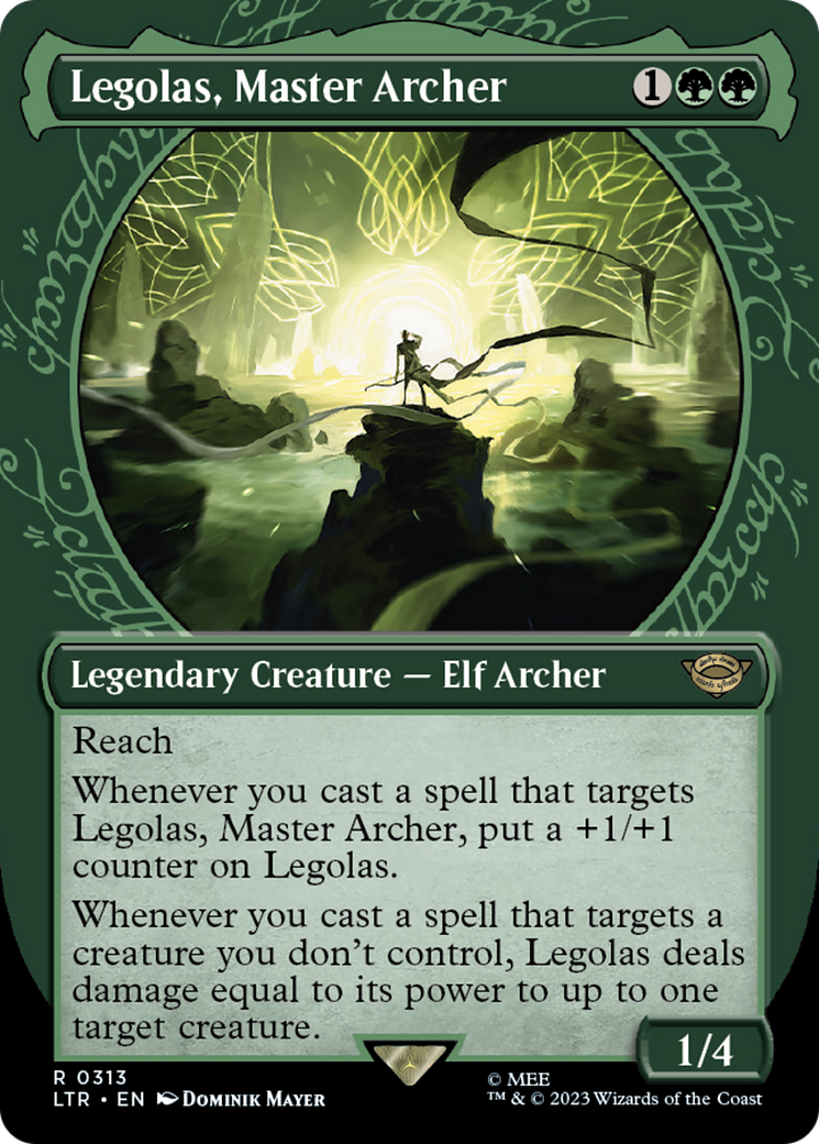 Image of Legolas, Master Archer (Showcase) (LTR-313) - The Lord of the Rings: Tales of Middle-earth: (Showcase) (Borderless) Foil