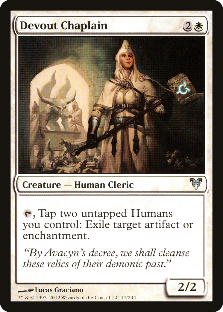 Image of Devout Chaplain (AVR-017) - Avacyn Restored Foil
