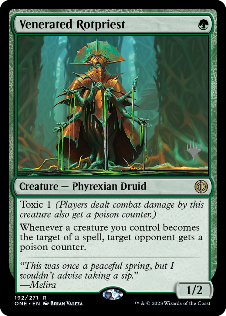 Image of Venerated Rotpriest (PPONE-192) - Phyrexia: All Will Be One Promos