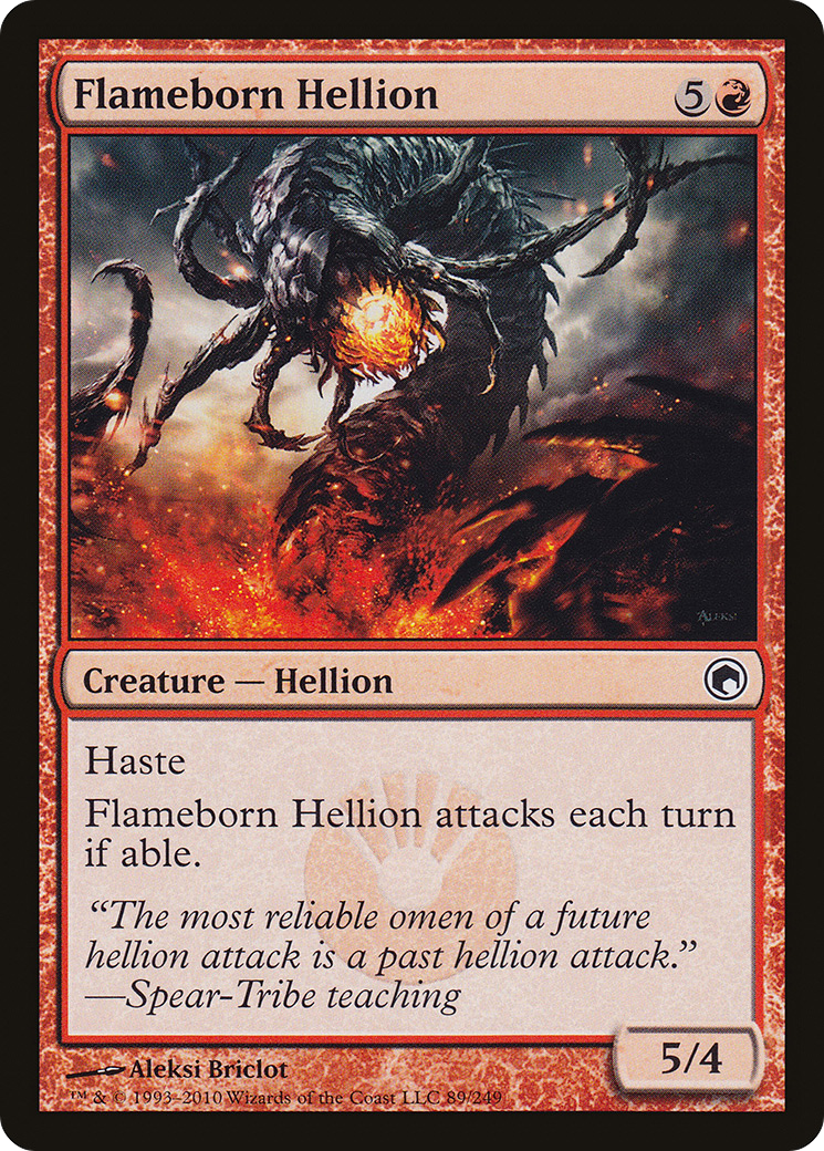 Image of Flameborn Hellion (SOM-089) - Scars of Mirrodin Foil