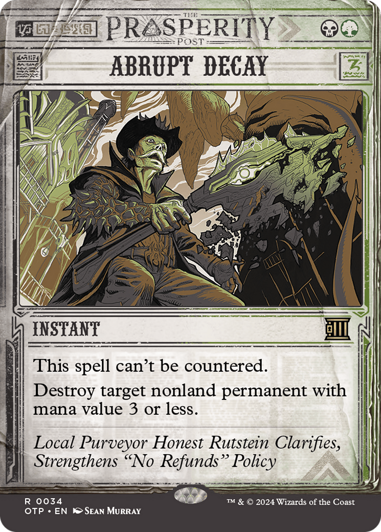 Image of Abrupt Decay (OTP-034) - Breaking News: (Showcase) (Borderless) Foil