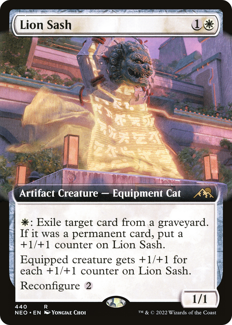 Image of Lion Sash (Extended Art) (NEO-440) - Kamigawa: Neon Dynasty: (Extended Art)