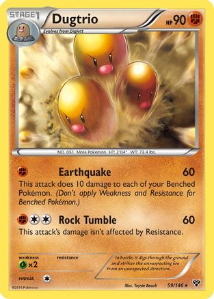 Image of Dugtrio 059  - Reverse Holofoil XY Base Set - Rare