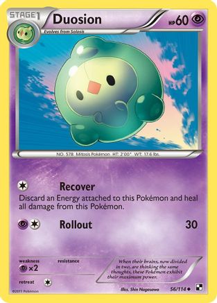 Image of Duosion 056/114  - Reverse Holofoil Black and White - Uncommon