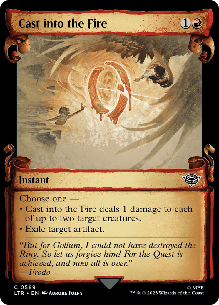 Image of Cast into the Fire (Showcase Scrolls) (LTR-569) - The Lord of the Rings: Tales of Middle-earth: (Showcase)
