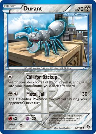 Image of Durant (Team Plasma) (92) 092  Plasma Storm - Uncommon