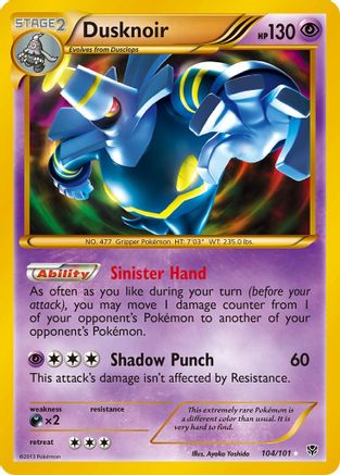 Image of Dusknoir (104 Secret Rare) 104  - Holofoil Plasma Blast - Secret Rare