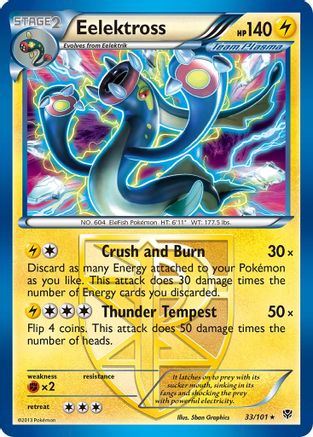Image of Eelektross (Team Plasma) 033/101  - Reverse Holofoil Plasma Blast - Holo Rare