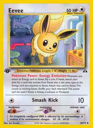 Image of Eevee 038/75  - 1st Edition Neo Discovery - Uncommon