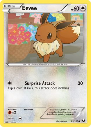 Image of Eevee (83) 083/108  - Reverse Holofoil Dark Explorers - Common