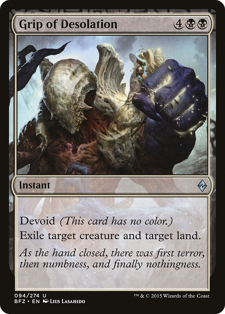 Image of Grip of Desolation (BFZ-094) - Battle for Zendikar: (devoid) Foil