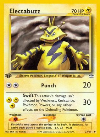 Image of Electabuzz 033/111  - Unlimited Neo Genesis - Uncommon