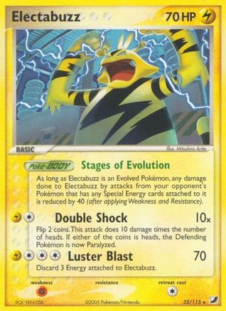 Image of Electabuzz 022/115  - Reverse Holofoil Unseen Forces - Rare