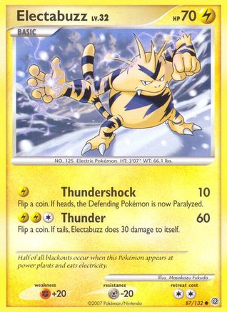 Image of Electabuzz 087  - Reverse Holofoil Secret Wonders - Common
