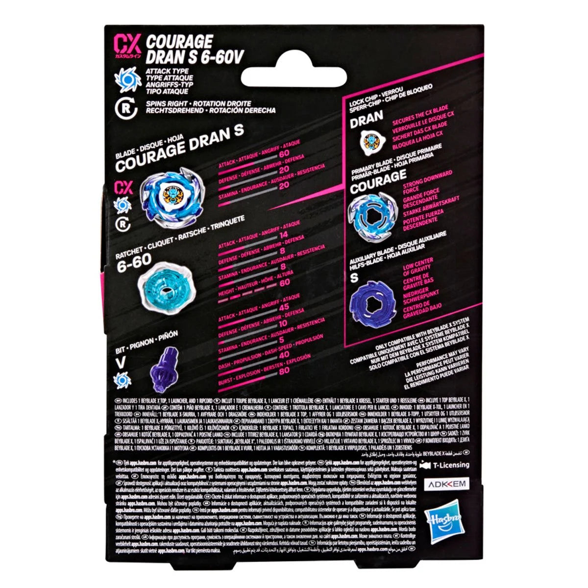 Image of Beyblade X Courage Dran S 6-60V CX Starter Pack Set