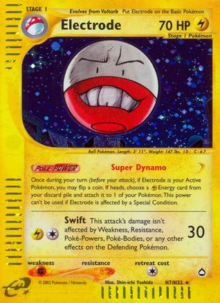 Image of Electrode (H7) 0H7  - Holofoil Aquapolis - Holo Rare