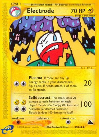 Image of Electrode 036  - Reverse Holofoil Skyridge - Uncommon