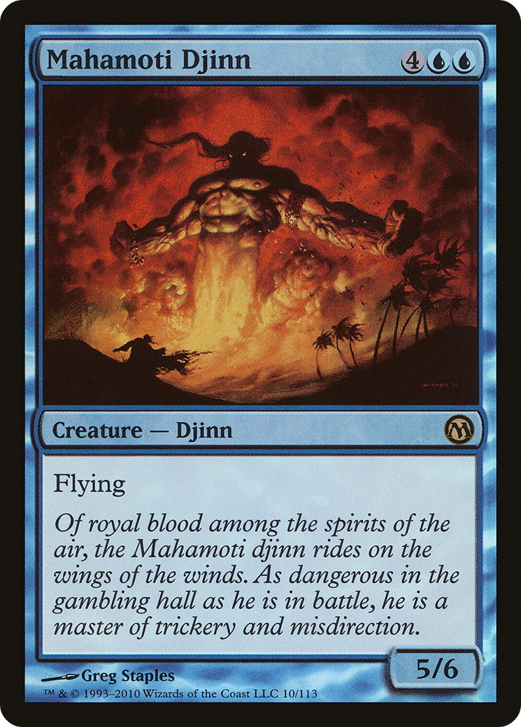 Image of Mahamoti Djinn (DPA-010) - Duels of the Planeswalkers Foil