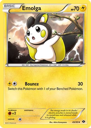 Image of Emolga 049/99  - Reverse Holofoil Next Destinies - Uncommon