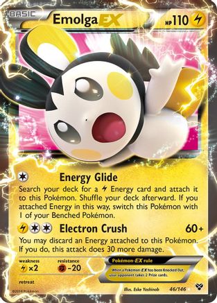 Image of Emolga EX 046/146  - Holofoil XY Base Set - Ultra Rare