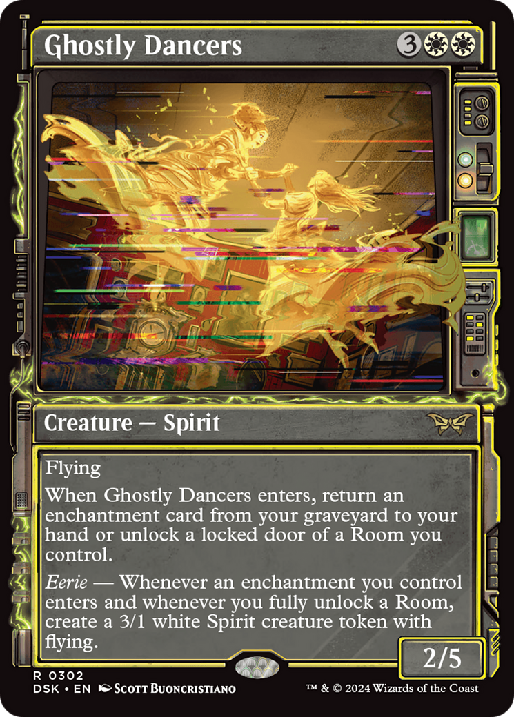 Image of Ghostly Dancers (Showcase) (DSK-302) - Duskmourn: House of Horror: (Showcase) Foil