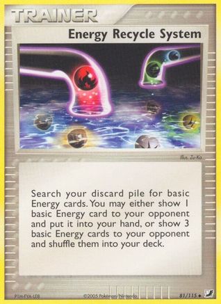 Image of Energy Recycle System 081  - Reverse Holofoil Unseen Forces - Uncommon