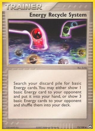 Image of Energy Recycle System 073  - Reverse Holofoil Power Keepers - Uncommon