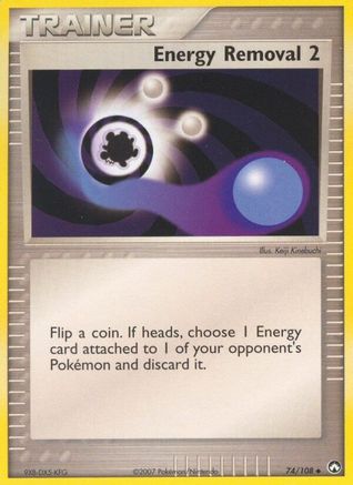 Image of Energy Removal 2 074/108  - Reverse Holofoil Power Keepers - Uncommon