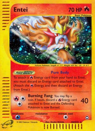 Image of Entei (H8) 0H8  - Holofoil Aquapolis - Holo Rare