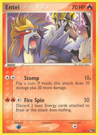 Image of Entei 001  - Holofoil POP Series 2 - Rare