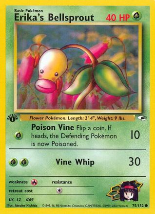 Image of Erika's Bellsprout (75) 075/132  - Unlimited Gym Heroes - Common
