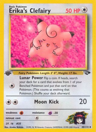 Image of Erika's Clefairy 040/132  - 1st Edition Gym Challenge - Uncommon