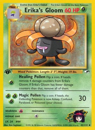 Image of Erika's Gloom (45) 045/132  - 1st Edition Gym Heroes - Uncommon