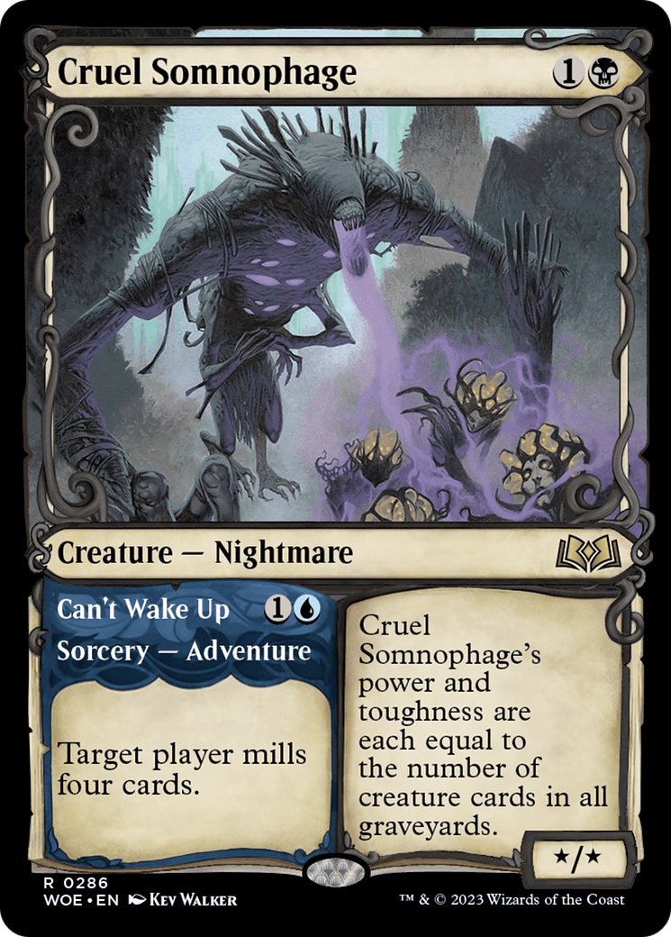 Image of Cruel Somnophage (Showcase) (WOE-286) - Wilds of Eldraine: (Showcase) Foil