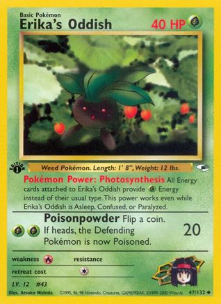 Image of Erika's Oddish (47) 047/132  - Unlimited Gym Heroes - Uncommon