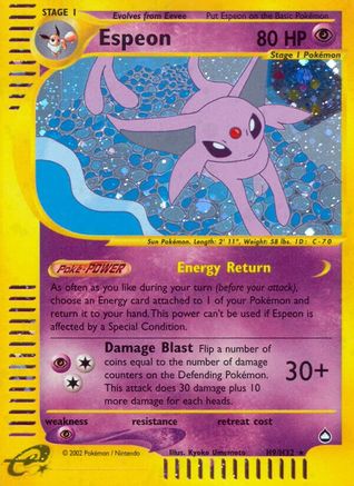 Image of Espeon (H9) 0H9  - Holofoil Aquapolis - Holo Rare
