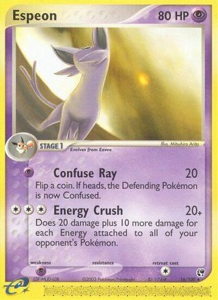 Image of Espeon 016/100  - Reverse Holofoil Sandstorm - Rare