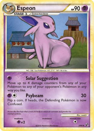 Image of Espeon 002/90  - Holofoil Undaunted - Holo Rare