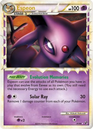 Image of Espeon (Prime) 081/90  - Holofoil Undaunted - Ultra Rare