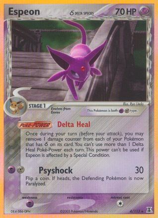 Image of Espeon (Delta Species) 004  - Holofoil Delta Species - Holo Rare