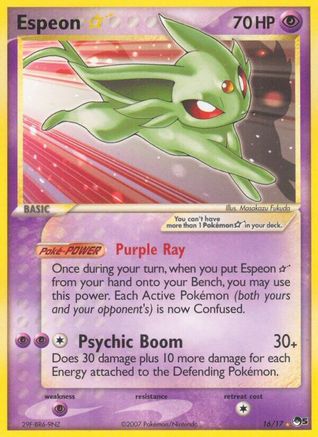 Image of Espeon Star 016  POP Series 5 - Ultra Rare