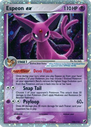 Image of Espeon ex 102  - Holofoil Unseen Forces - Ultra Rare