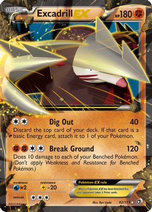 Image of Excadrill EX 082  - Holofoil Legendary Treasures - Ultra Rare