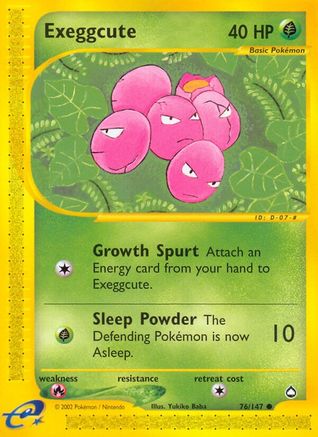 Image of Exeggcute (76) 076/147  - Reverse Holofoil Aquapolis - Common