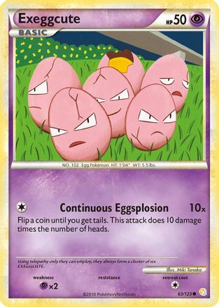 Image of Exeggcute 063  - Reverse Holofoil HeartGold SoulSilver - Common